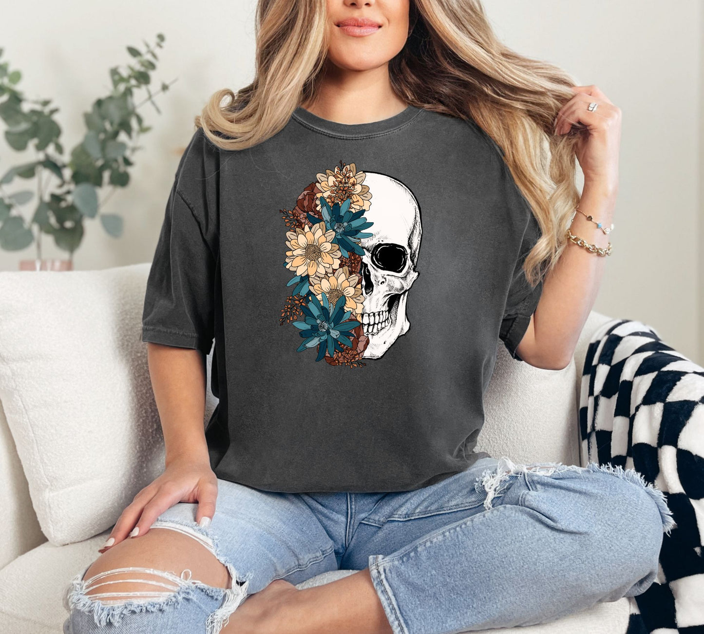 Floral Bones Tee (multiple color options)