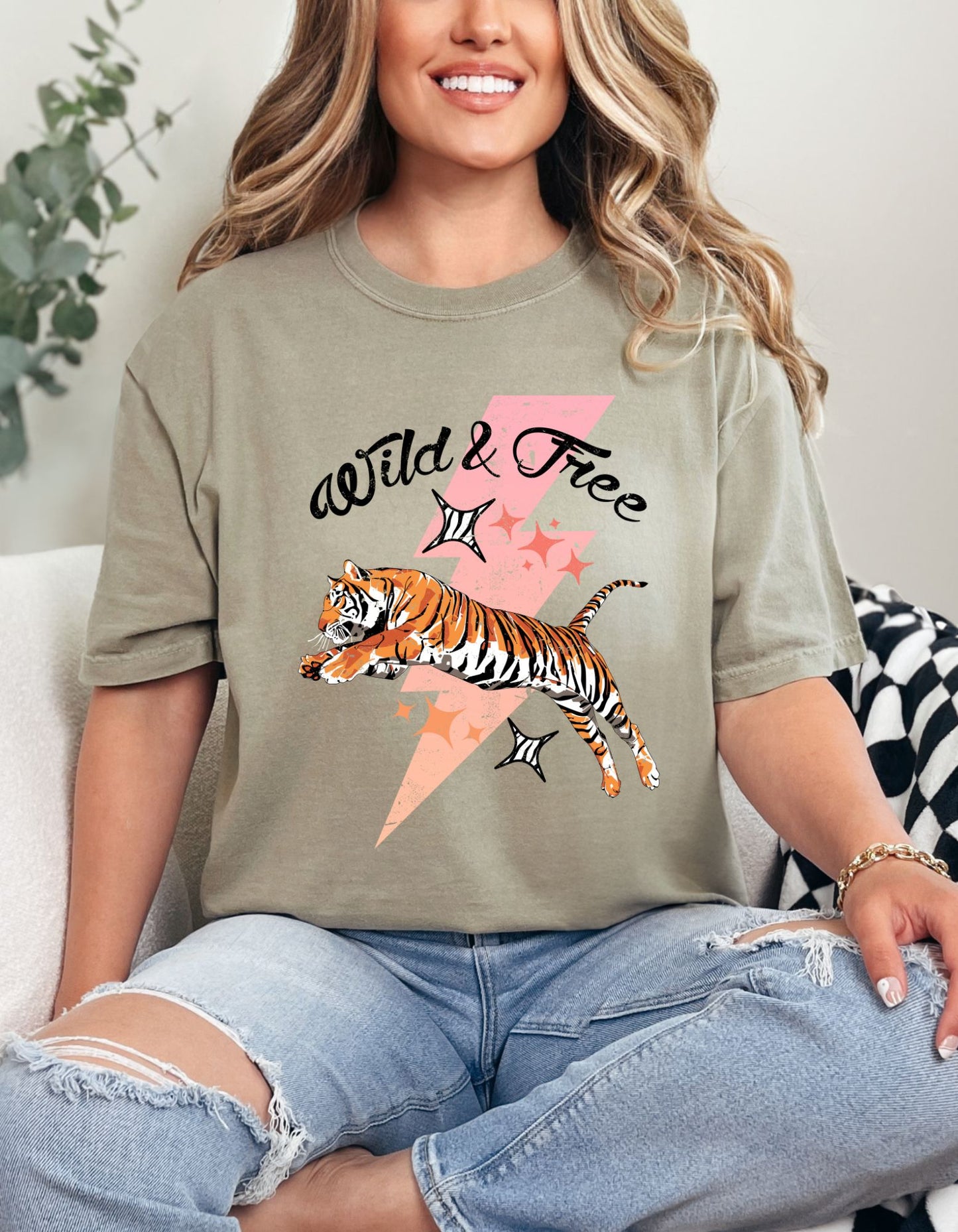 Wild & Free Tiger Tee (multiple color options)